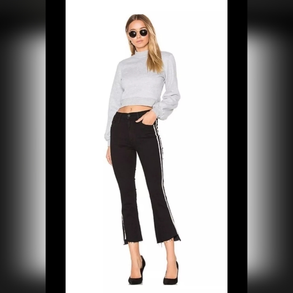 MOTHER Denim Insider Crop Step Fray Guilty Racer Jeans Women's Size 28